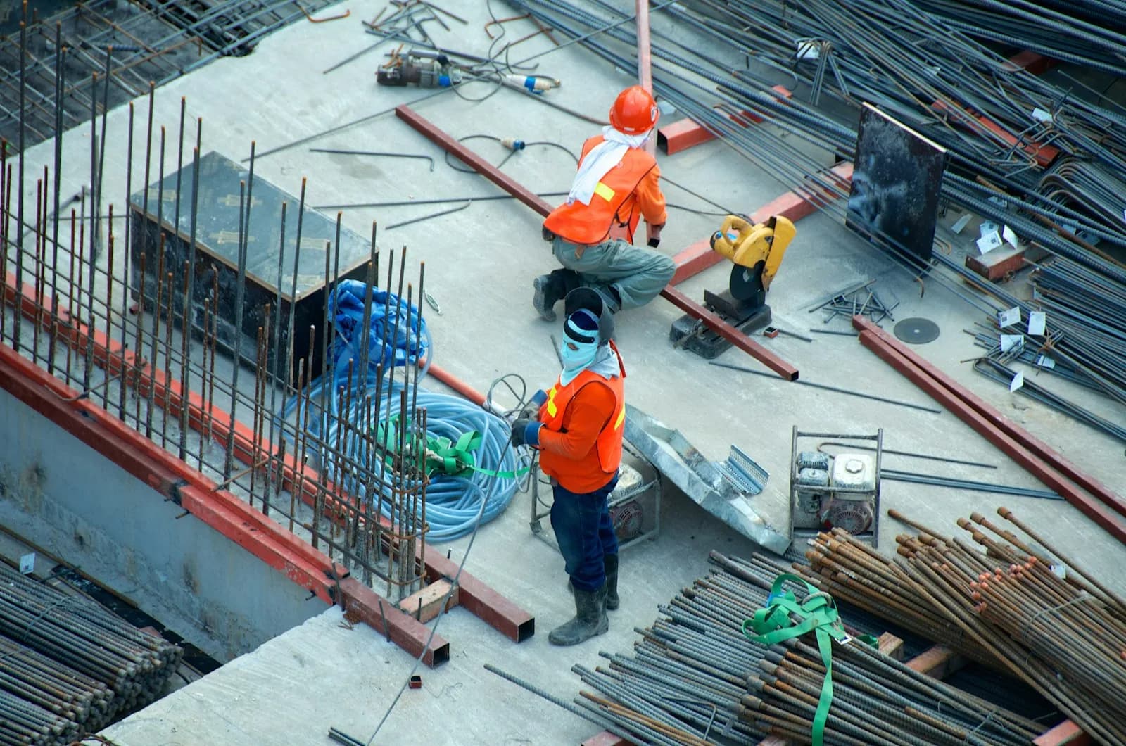 Workers on a Canadian construction site
